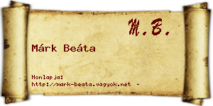 Márk Beáta névjegykártya