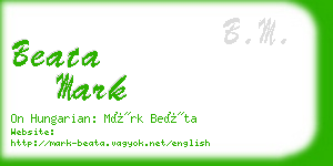 beata mark business card